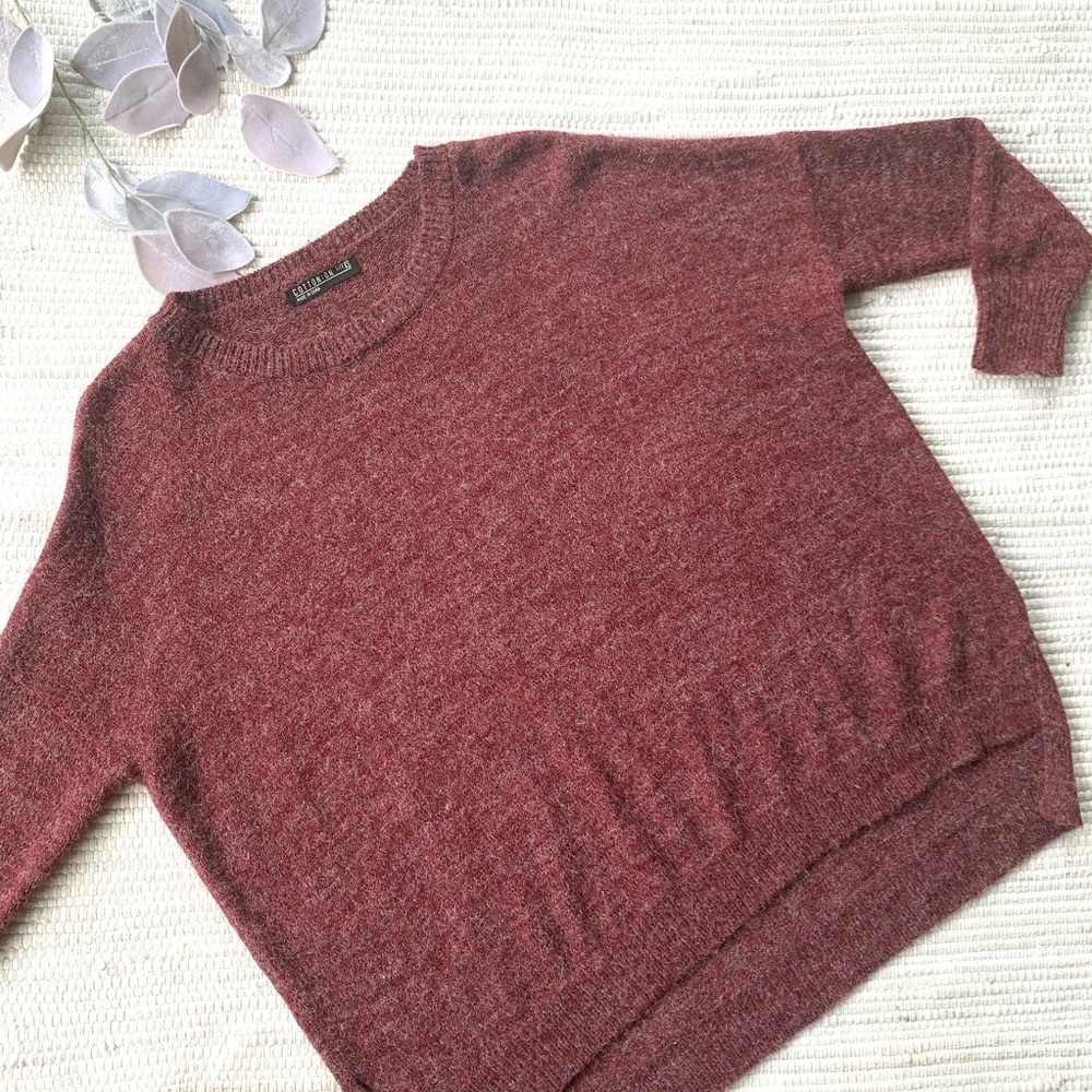 Cotton on maroon oversized sweater AB-028